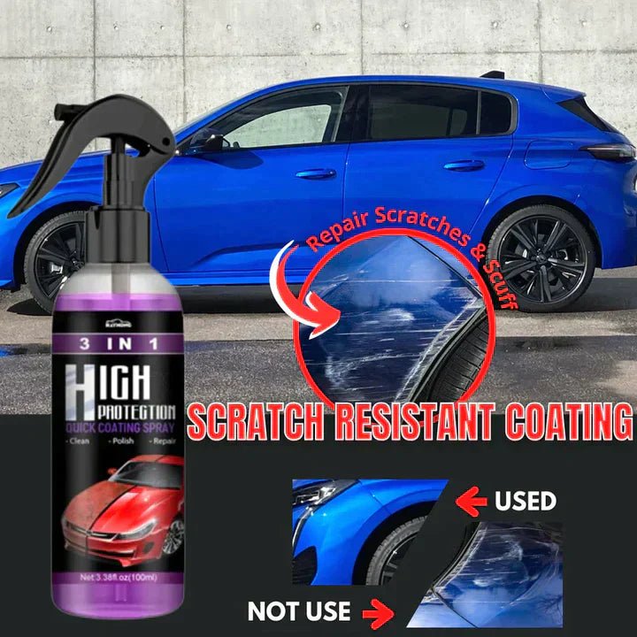 3-in-1 Quick Car Ceramic Coating Spray (Pack of 3) - TruVexa