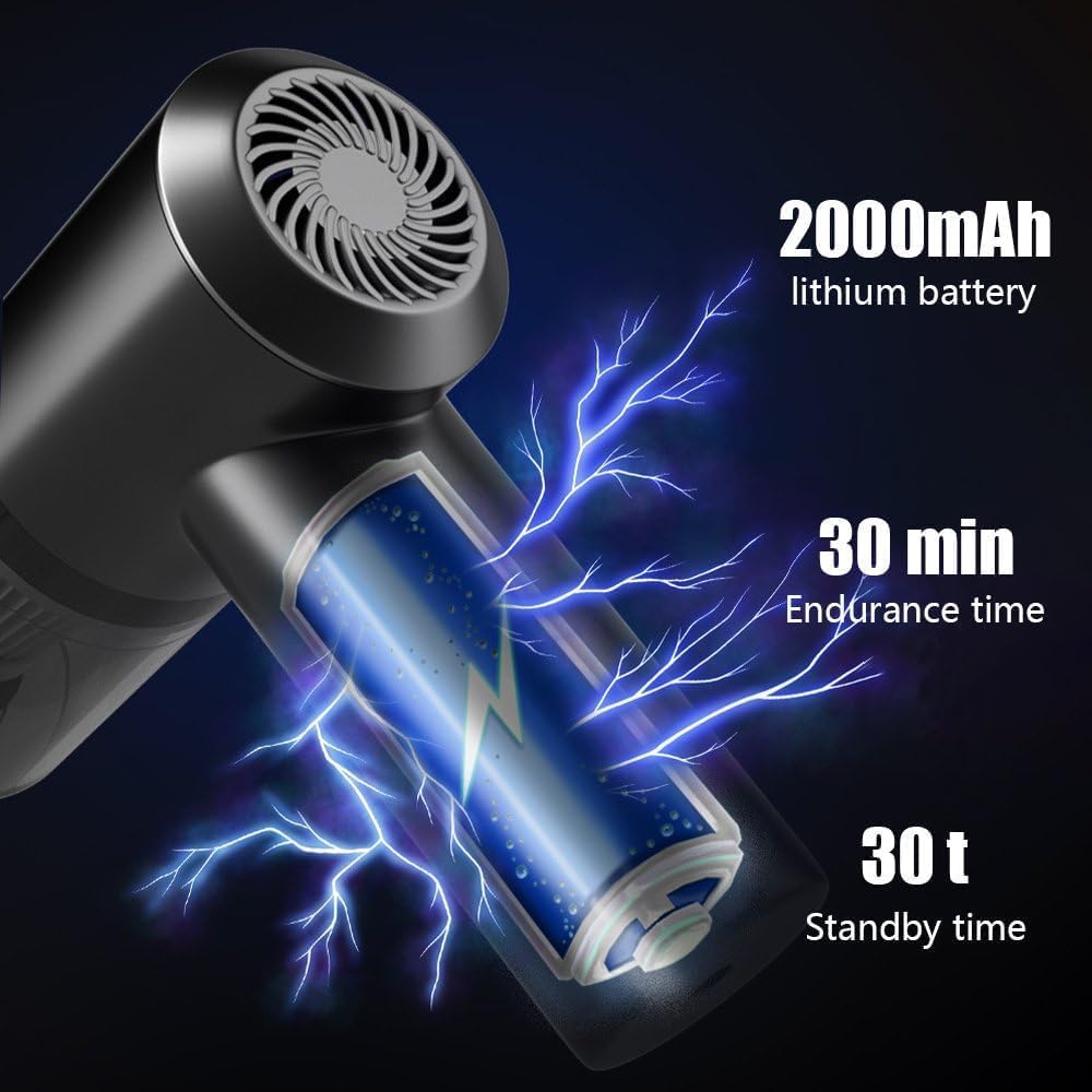 3IN1 Portable Car Vacuum Cleaner with Blower, USB Rechargeable Wireless Handheld - TruVexa