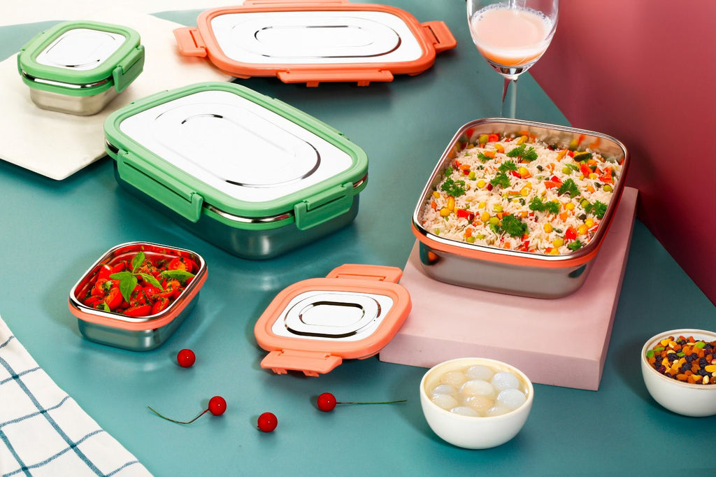 Airtight Stainless Steel Tiffin for School, Office & Picnic - TruVexa