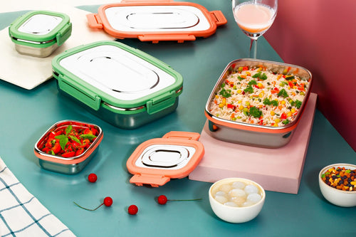Airtight Stainless Steel Tiffin for School, Office & Picnic - TruVexa