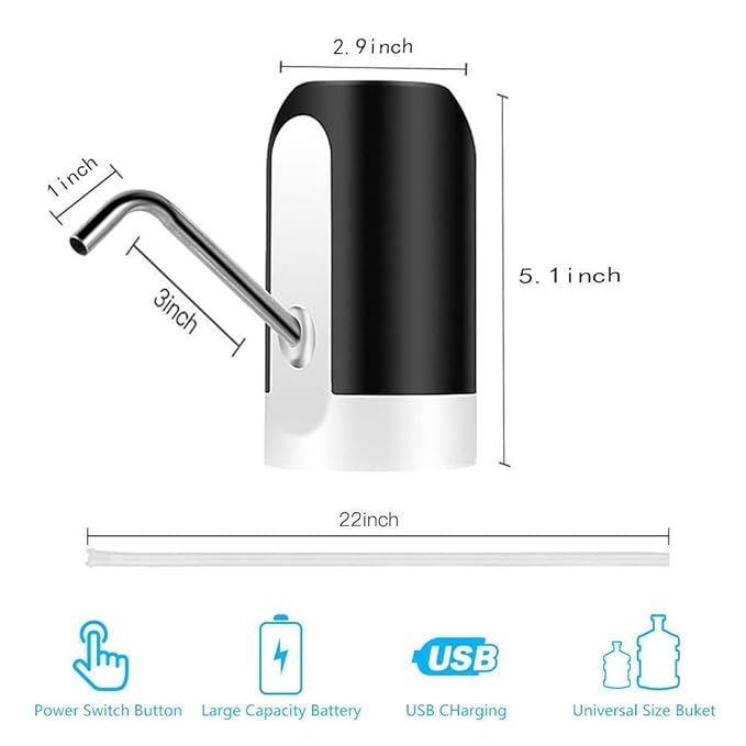 Automatic Wireless Water Can Dispenser Pump for 20 Litre Bottle - TruVexa