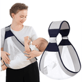 Baby Sling Carrier Adjustable Baby Holder Carrier Baby Half Wrapped Sling Hip Carrier Breathable Cotton Mesh Fabric for Newborn - TruVexa