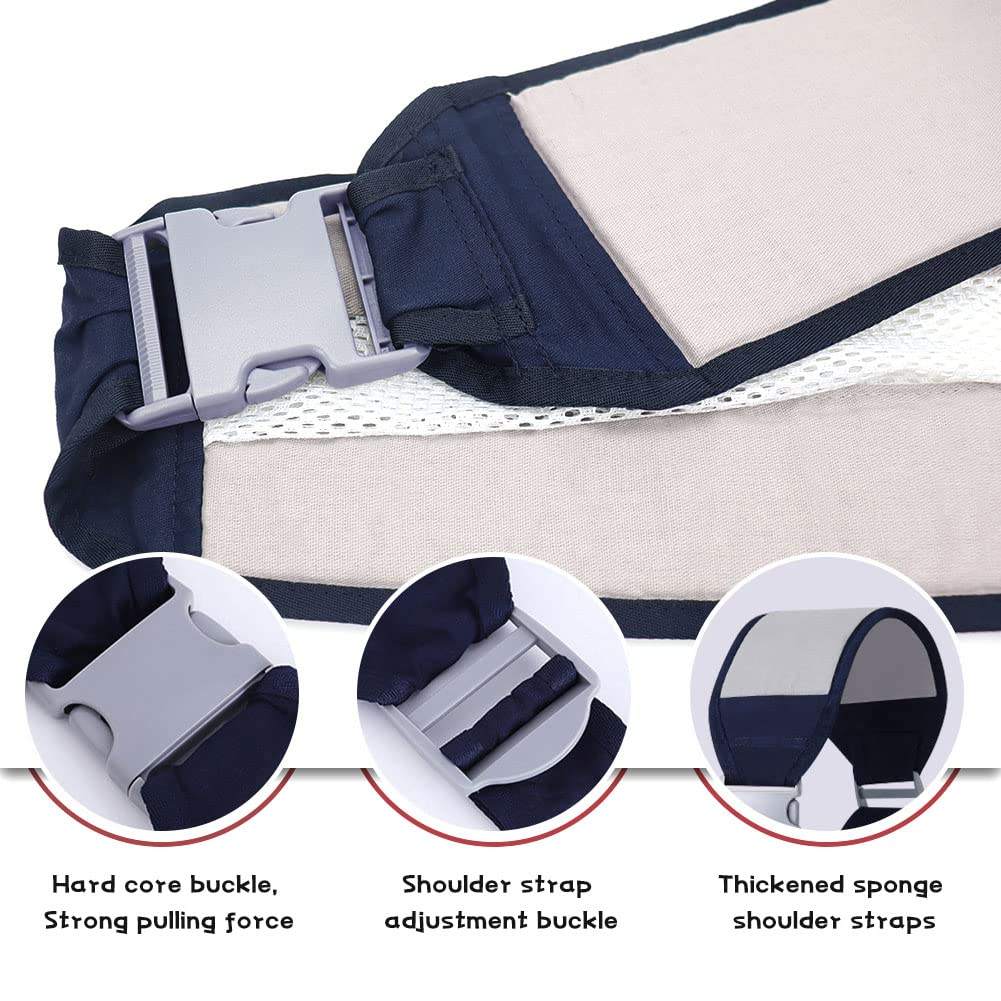 Baby Sling Carrier Adjustable Baby Holder Carrier Baby Half Wrapped Sling Hip Carrier Breathable Cotton Mesh Fabric for Newborn - TruVexa