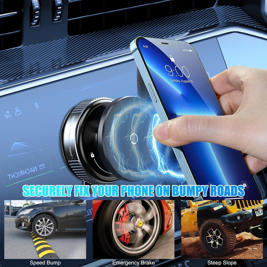 Car Dashboard Phone Holder 360° Vacuum Magnetic Phone Stand - TruVexa