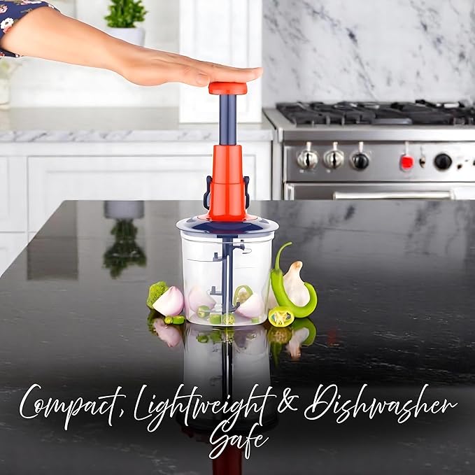 Hand-press vegetable and fruit chopper - TruVexa