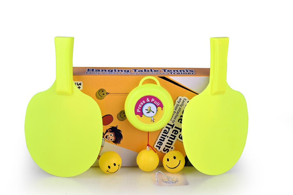 Hanging Table Tennis Trainer 3 Ping Pong Ball & 1 Pair Self Training Gaming Set Tennis Kit - TruVexa