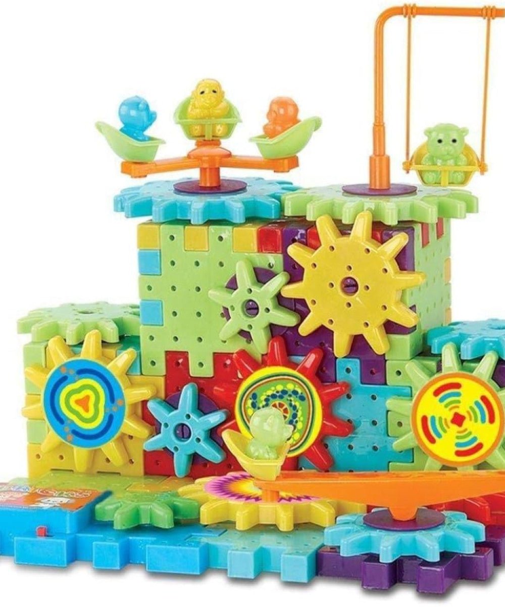 Miracle Motorized Spinning Rotating Gear Blocks for STEM & Montessori Learning - TruVexa
