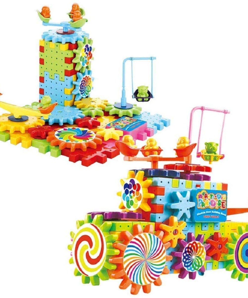 Miracle Motorized Spinning Rotating Gear Blocks for STEM & Montessori Learning - TruVexa