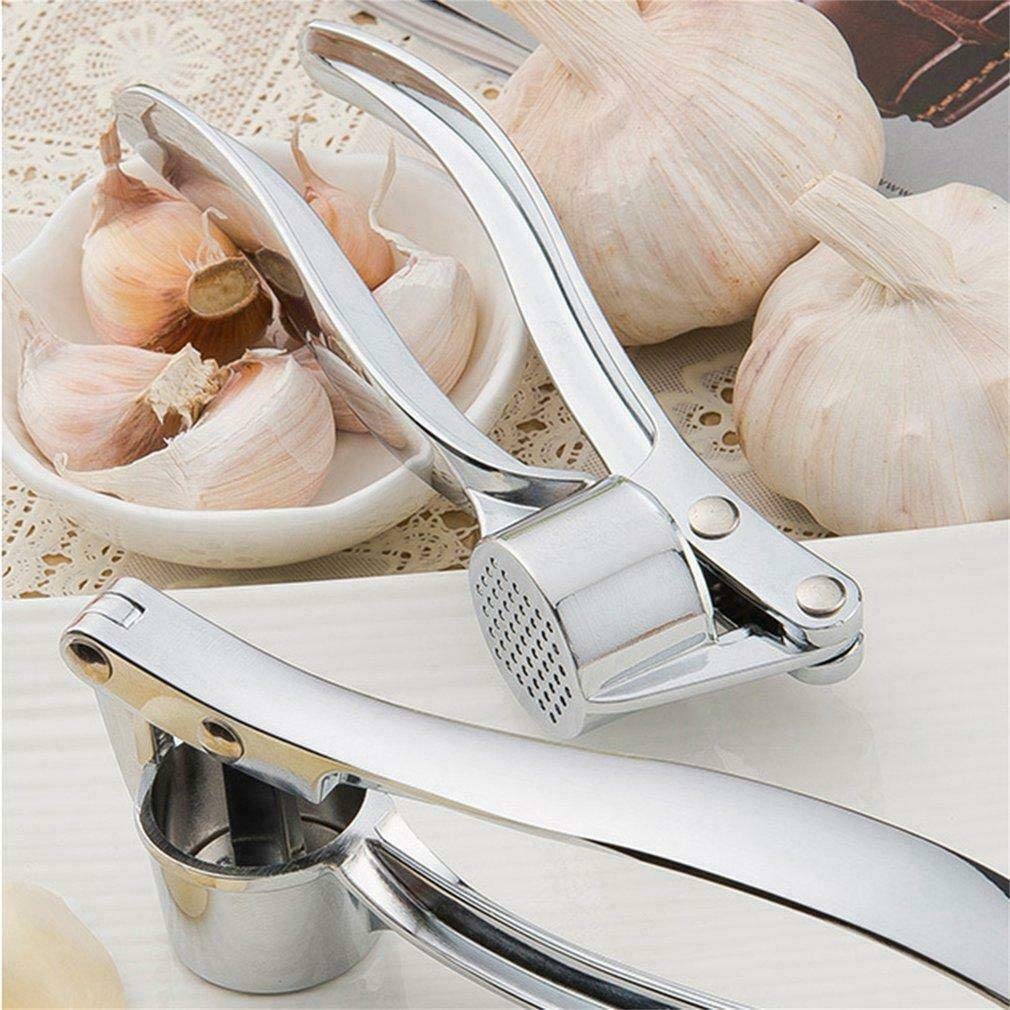 Stainless Steel Heavy Duty Home Kitchen Garlic Press Crusher Squeezer Presser Masher Mincer Hand Tool - TruVexa