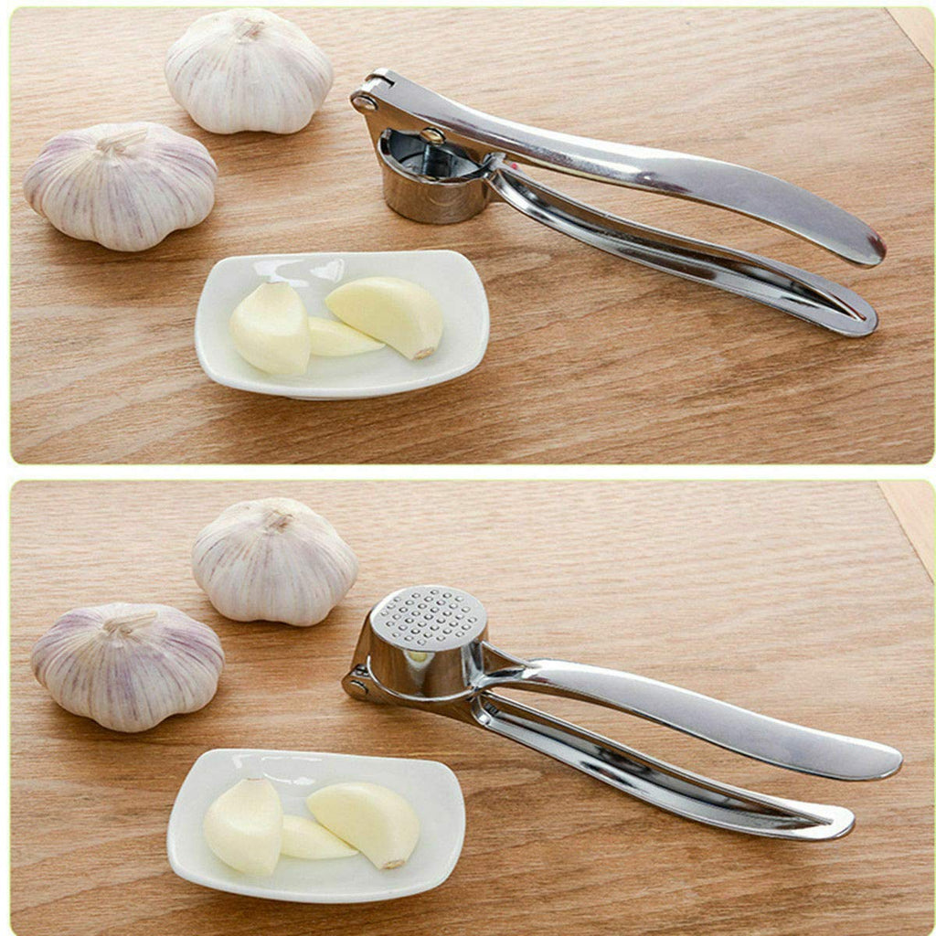 Stainless Steel Heavy Duty Home Kitchen Garlic Press Crusher Squeezer Presser Masher Mincer Hand Tool - TruVexa