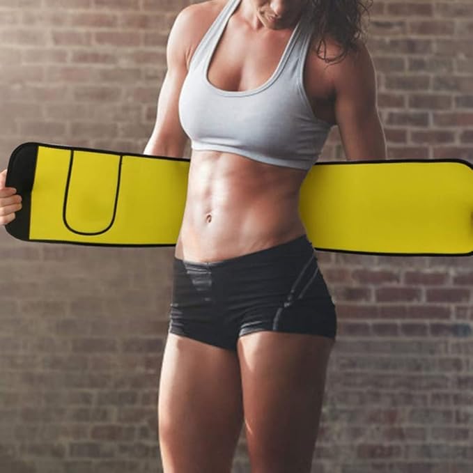 Sweat Belt, Abdominal Belt for Men and Women Non-Tearable, Sauna Belt Waist Trainer - TruVexa