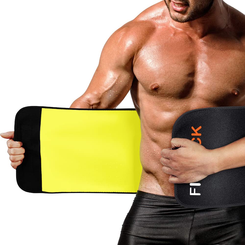 Sweat Belt, Abdominal Belt for Men and Women Non-Tearable, Sauna Belt Waist Trainer - TruVexa