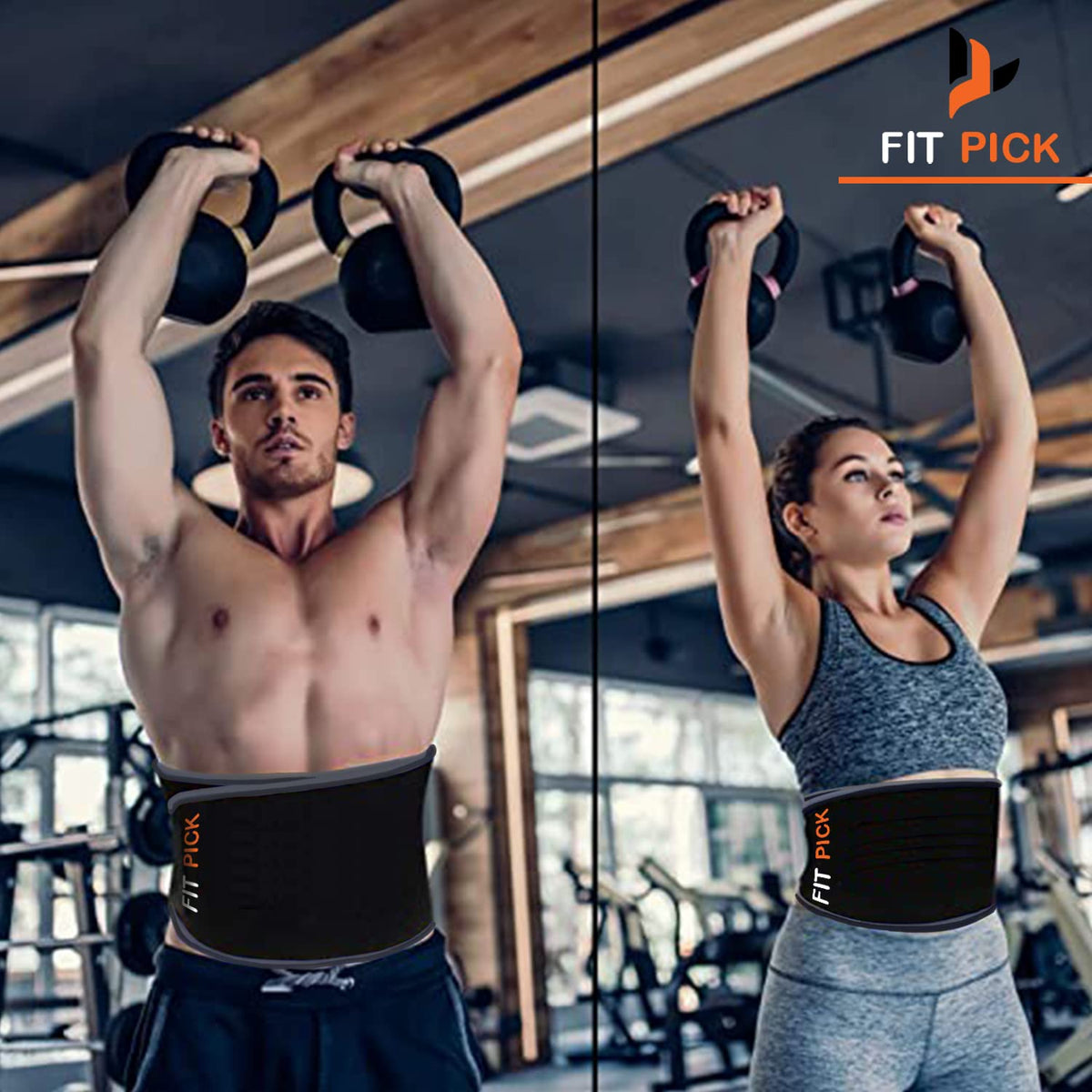 Sweat Belt, Abdominal Belt for Men and Women Non-Tearable, Sauna Belt Waist Trainer - TruVexa