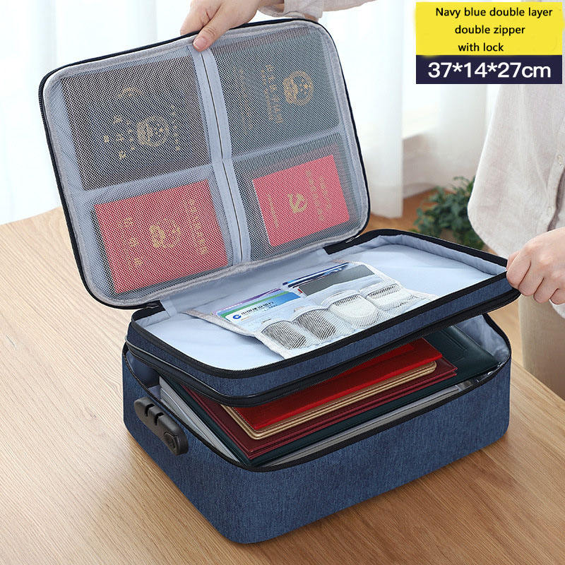 Waterproof Portable Document Storage Bag Travel Organizer - TruVexa